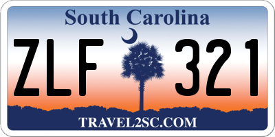 SC license plate ZLF321