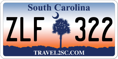 SC license plate ZLF322