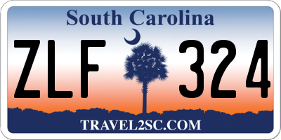 SC license plate ZLF324