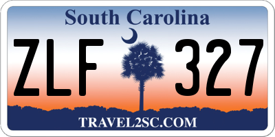 SC license plate ZLF327