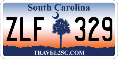 SC license plate ZLF329