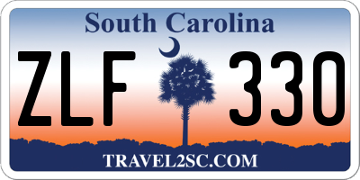 SC license plate ZLF330