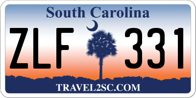SC license plate ZLF331