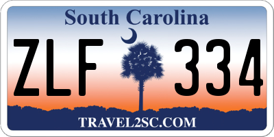 SC license plate ZLF334