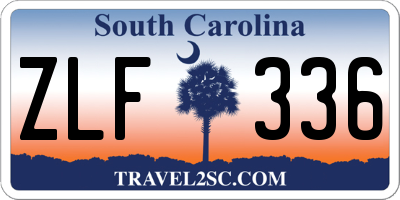 SC license plate ZLF336