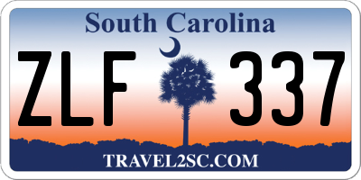 SC license plate ZLF337