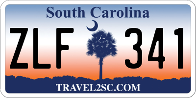 SC license plate ZLF341