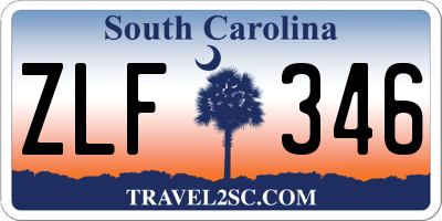 SC license plate ZLF346