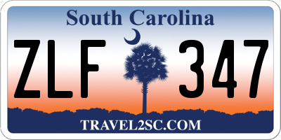 SC license plate ZLF347