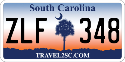 SC license plate ZLF348