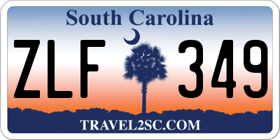 SC license plate ZLF349