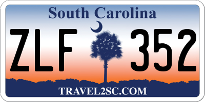 SC license plate ZLF352