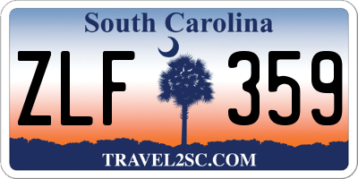 SC license plate ZLF359