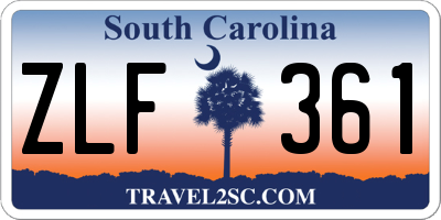 SC license plate ZLF361