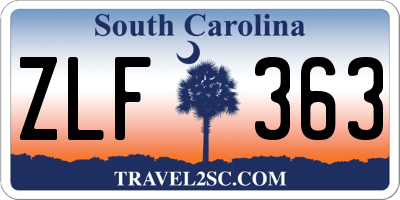 SC license plate ZLF363