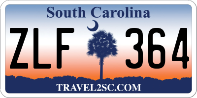 SC license plate ZLF364