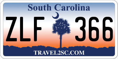 SC license plate ZLF366