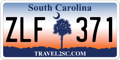 SC license plate ZLF371