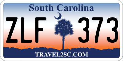 SC license plate ZLF373