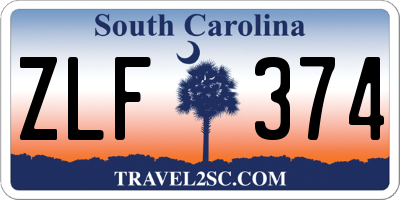 SC license plate ZLF374