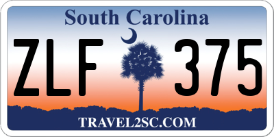 SC license plate ZLF375