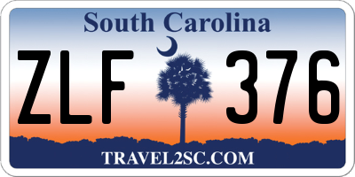 SC license plate ZLF376