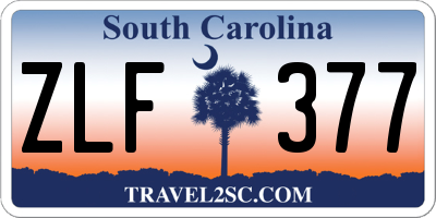 SC license plate ZLF377