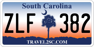SC license plate ZLF382