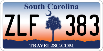 SC license plate ZLF383