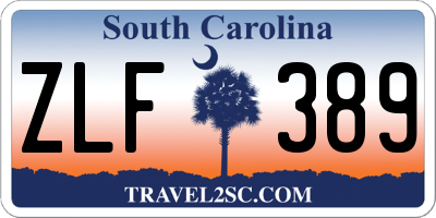 SC license plate ZLF389