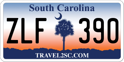 SC license plate ZLF390
