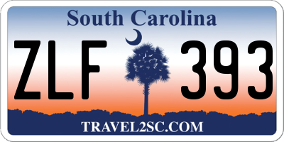 SC license plate ZLF393