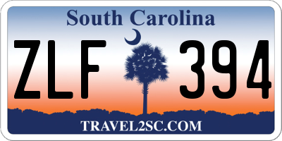 SC license plate ZLF394