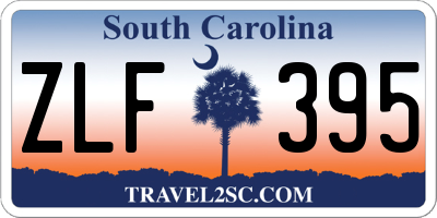 SC license plate ZLF395