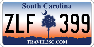 SC license plate ZLF399