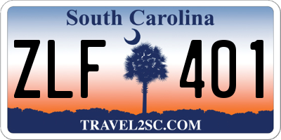 SC license plate ZLF401