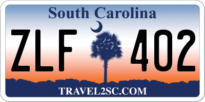 SC license plate ZLF402