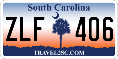 SC license plate ZLF406