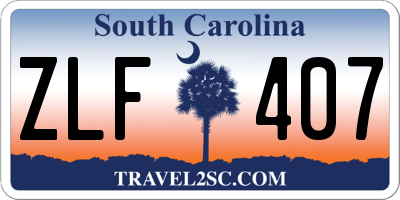 SC license plate ZLF407