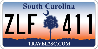 SC license plate ZLF411