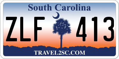 SC license plate ZLF413