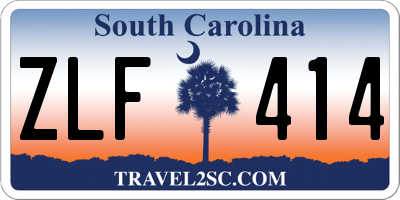 SC license plate ZLF414