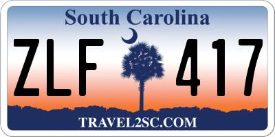 SC license plate ZLF417