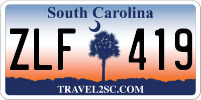 SC license plate ZLF419