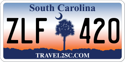 SC license plate ZLF420
