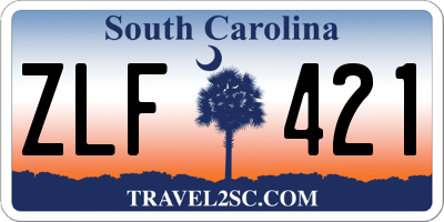 SC license plate ZLF421