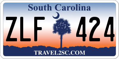 SC license plate ZLF424