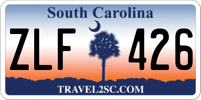 SC license plate ZLF426