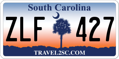 SC license plate ZLF427
