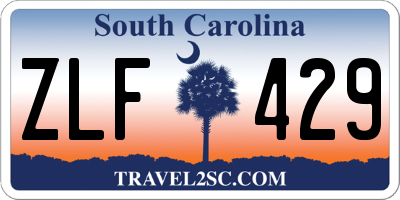 SC license plate ZLF429